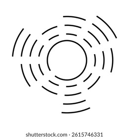 circular equalizer line icon vector. circular equalizer sign. isolated contour symbol black illustration