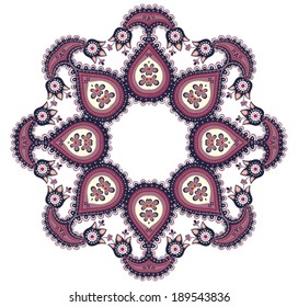 Circular ethnic ornament