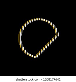 circular figure with cut from lines forming an editable vector fabric
