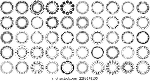 Circular fire Sparkle shape, glowing particle and explosion flare symbol Set 50