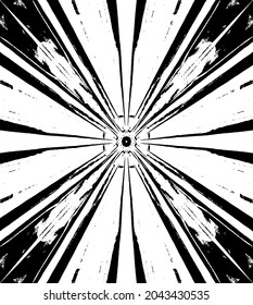 Circular fireworks explosion texture. Distressed uneven grunge background. Abstract vector illustration. Overlay to create interesting effect and depth. Isolated on white background.EPS10.