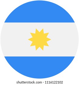 Circular flag of Argentina