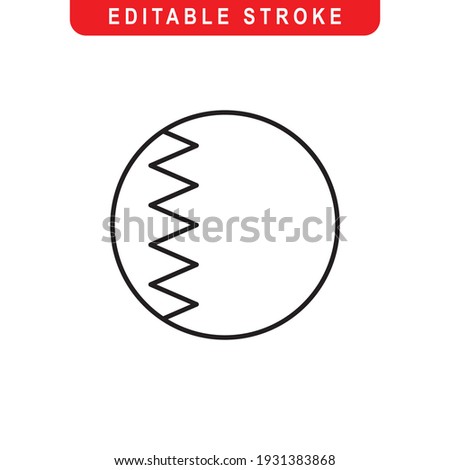 Circular Flag of Bahrain Outline Icon. Circular Flag of Bahrain Line Art Logo. Vector Illustration. Isolated on White Background. Editable Stroke