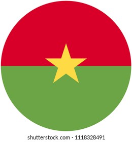 Circular flag of Burkina Faso