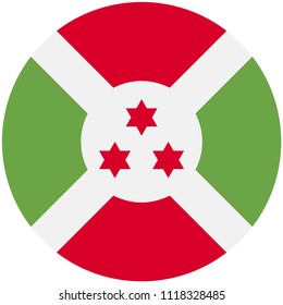 Circular flag of Burundi