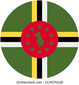 Circular flag of Dominica