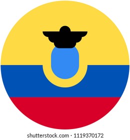 Circular flag of Ecuador