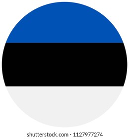 Circular flag of Estonia