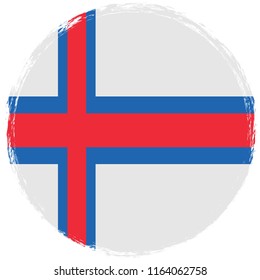 Circular flag Faroe Islands