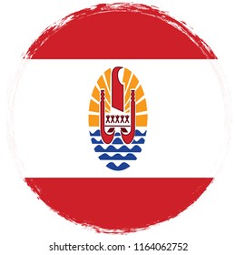 Circular flag French Polynesia