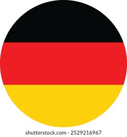 Circular flag of German Country , National flag of German without background