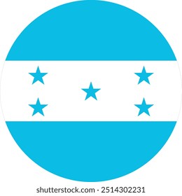 Bandeira circular de Honduras vetor design and illustration , Bandeira nacional de Honduras