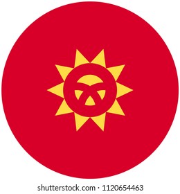 Circular flag of Kyrgyzstan