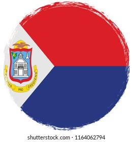 Circular flag Saint Maarten