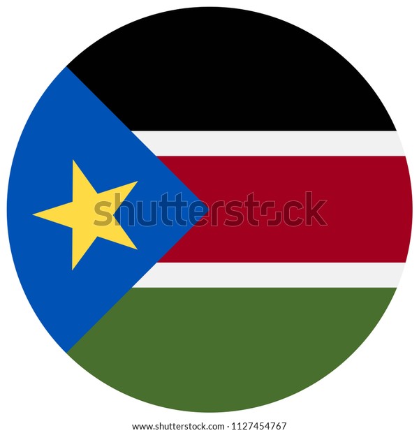 Circular Flag South Sudan Stock Vector (Royalty Free) 1127454767