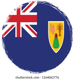 Circular flag Turks and Caicos Islands