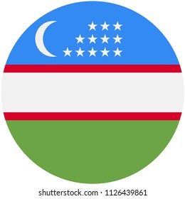 Circular flag of Uzbekistan