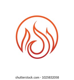 Circular Flames Emblem Symbol Vector Illustration Graphic Design