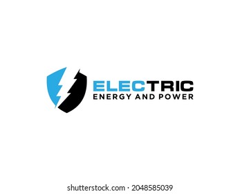 Circular Flash Thunder Energy Electric simple yet clean professional logo on White Background. for Electrical, construction and security company.