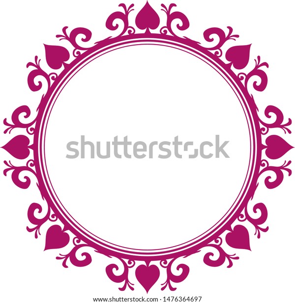Circular\
Fleur / Floral Decorative Decal Frame\
element