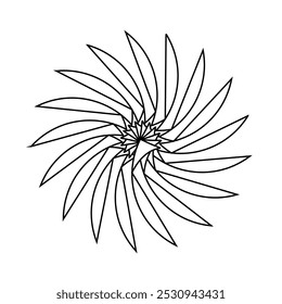 circular floral abstract pattern vector eps