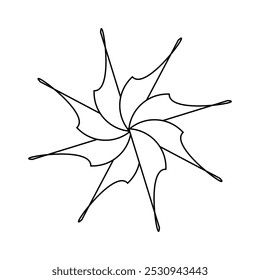 circular floral abstract pattern vector eps