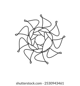 circular floral abstract pattern vector eps