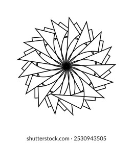 circular floral abstract pattern vector eps