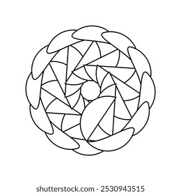 vetor de padrão abstrato floral circular eps