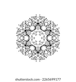 circular floral dan flower mandala pattern 