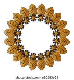 circular floral decorative frame