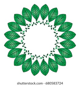 circular floral decorative frame