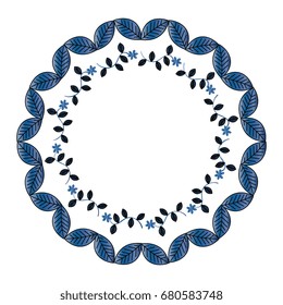 circular floral decorative frame