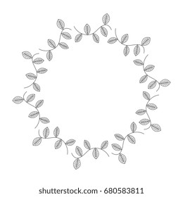 circular floral decorative frame