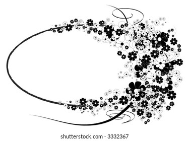 Circular Floral Design with space for text