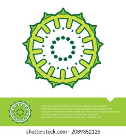 Circular Floral Mandala Coloring Page Vector Illustration