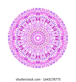 Circular floral ornament pattern mandala - ornate abstract vector element from geometrical shapes