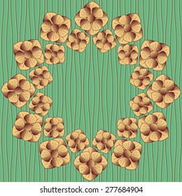  Circular floral pattern. Abstract vector illustration