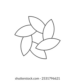 Pétalos florales circulares Vector de patrón abstracto EPS