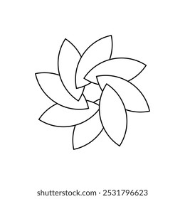 circular floral petals abstract pattern vector eps