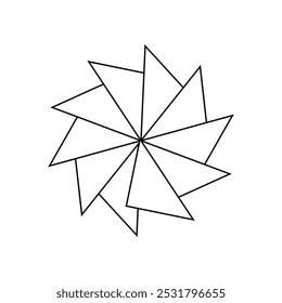 circular floral petals abstract pattern vector eps