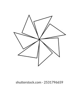 circular floral petals abstract pattern vector eps