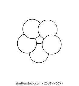 circular floral petals abstract pattern vector eps