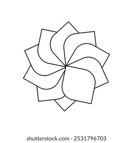 Pétalos florales circulares Vector de patrón abstracto EPS