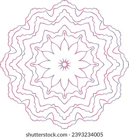 Zirkuläre Blume Mandala Muster für Henna, Mehndi, Dekoration. Dekorative Ornamente im orientalischen Stil. Umrissdoodle Hand ziehen Vektorgrafik.   