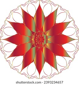 Patrón de flores circulares mandala para Henna, Mehndi, Decoración. La decoración es de estilo étnico oriental. Dibujar ilustración vectorial con la mano del garabato de contorno.   