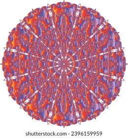 Patrón de flores circulares mandala para Henna, Mehndi, Decoración. La decoración es de estilo étnico oriental. Dibujar ilustración vectorial con la mano del garabato de contorno.   