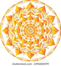 Patrón de flores circulares mandala para Henna, Mehndi, Decoración. La decoración es de estilo étnico oriental. Dibujar ilustración vectorial con la mano del garabato de contorno.   