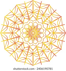 Patrón de flores circulares mandala para Henna, Mehndi, Decoración. La decoración es de estilo étnico oriental. Dibujo de la mano del doodle de contorno ilustrador del vector
