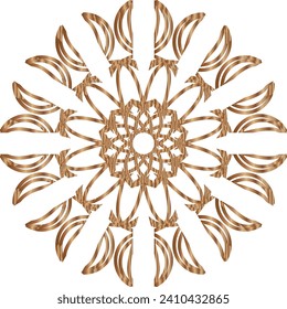 Circular flower mandala pattern for Henna, Mehndi, Decoration. Decorative ornament in ethnic oriental style. Outline doodle hand draw vector illustration.